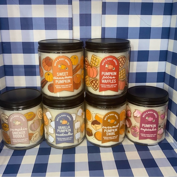NWT BATH AND BODY WORKS 6 piece fall 🍁🍁candle gift set - Picture 4 of 4